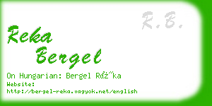 reka bergel business card